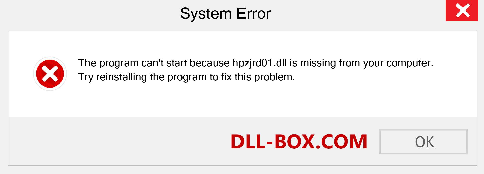  hpzjrd01.dll file is missing?. Download for Windows 7, 8, 10 - Fix  hpzjrd01 dll Missing Error on Windows, photos, images